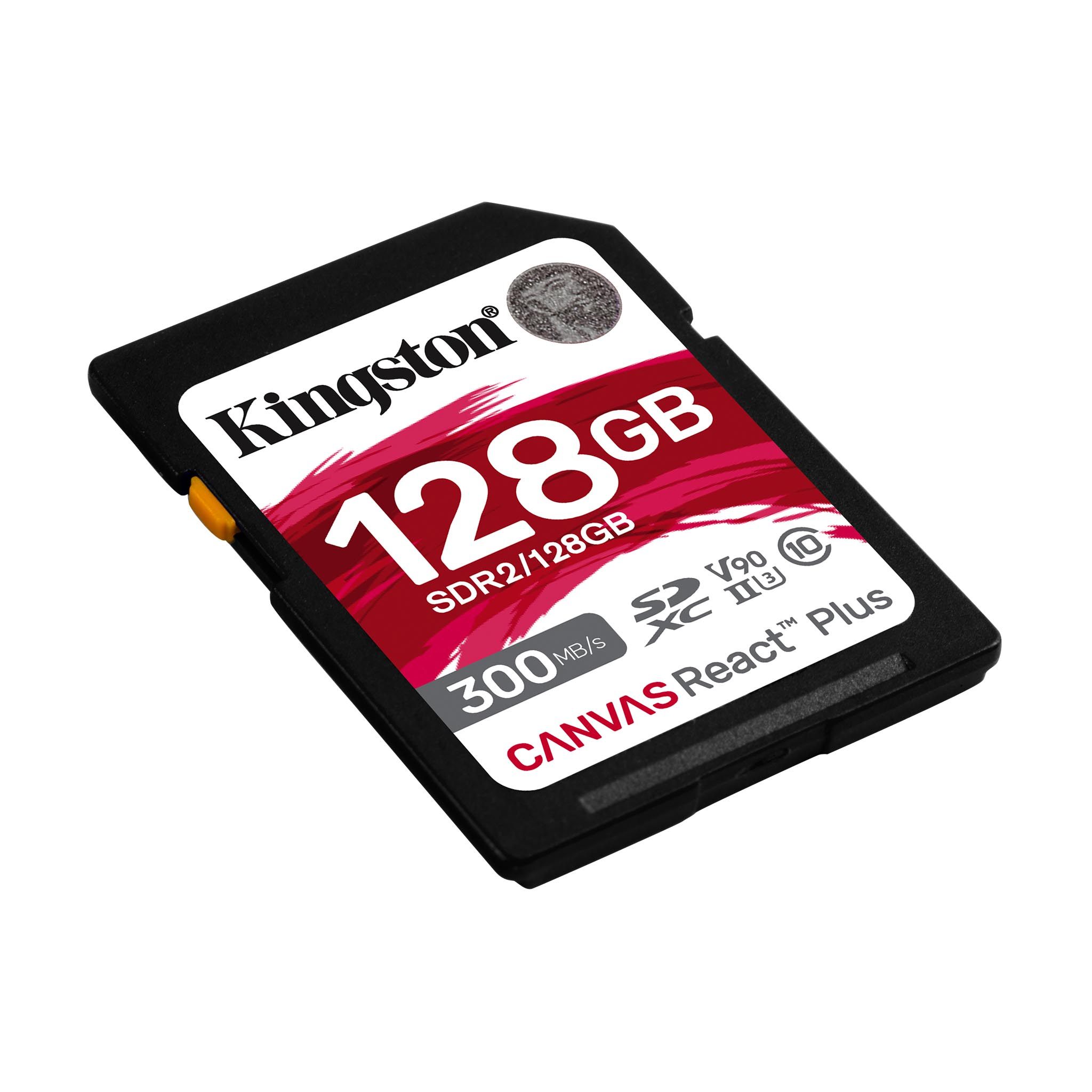Dual 128GB SD cards 300 MB/s read, 260 MB/s write, UHS-II, U3, V90 (with backup)